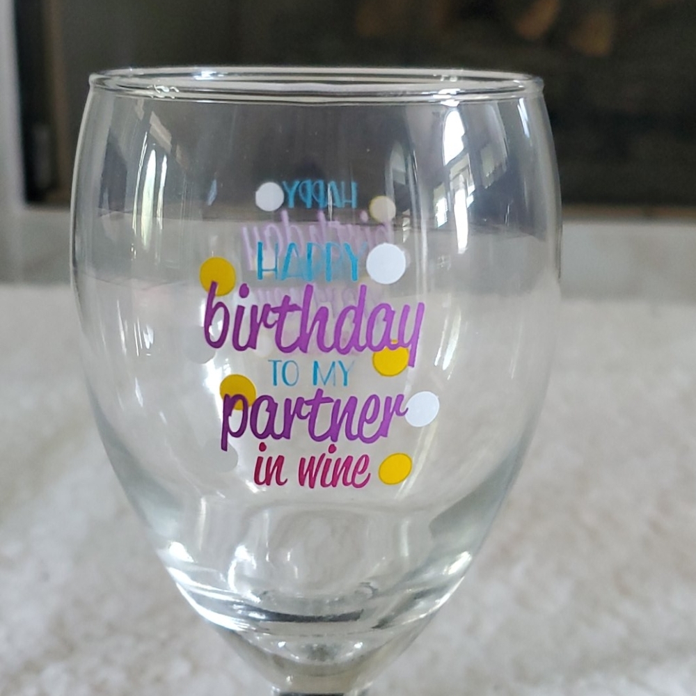 Birthday Wine Glass